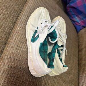 Tretorn Nylite 90's White and Green Sneakers sz 7